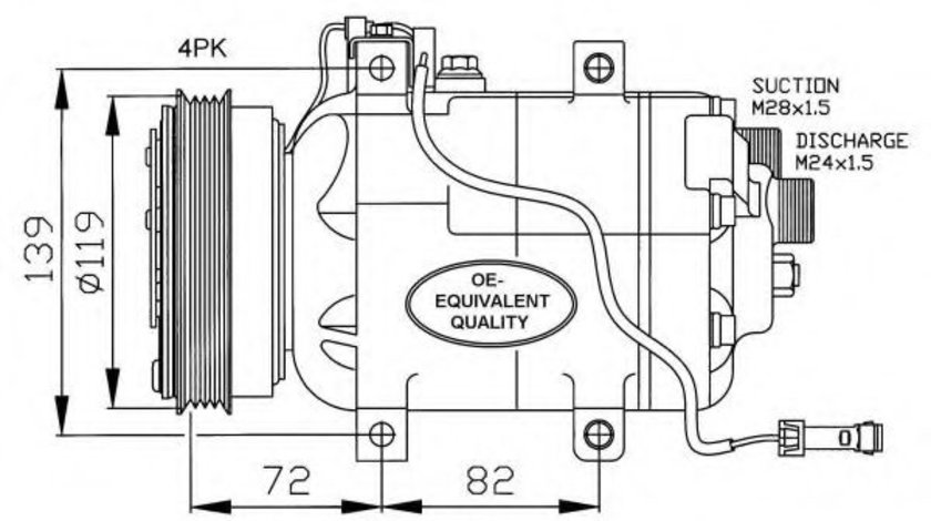 Compresor, climatizare AUDI A4 Avant (8D5, B5) (1994 - 2001) NRF 32030 piesa NOUA