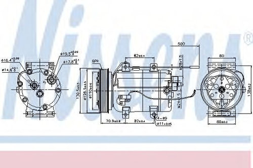 Compresor, climatizare AUDI A6 (4A, C4) (1994 - 1997) NISSENS 89101 piesa NOUA