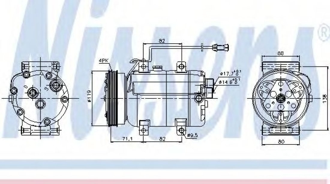 Compresor, climatizare AUDI A6 (4B2, C5) (1997 - 2005) NISSENS 89029 piesa NOUA