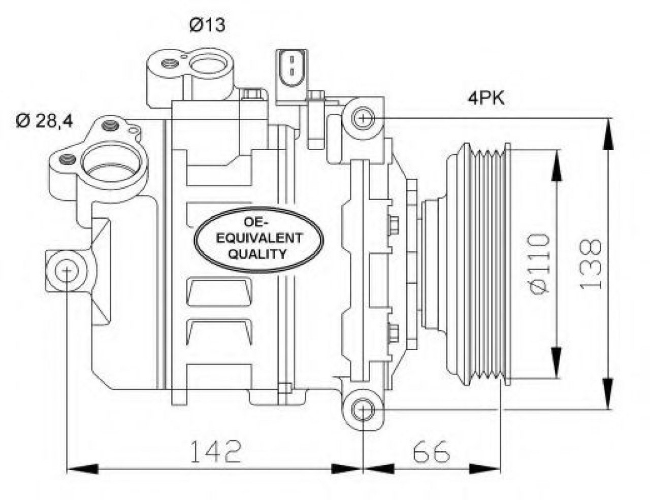 Compresor, climatizare AUDI A6 (4B2, C5) (1997 - 2005) NRF 32106 piesa NOUA