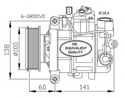 Compresor, climatizare AUDI A6 (4F2, C6) (2004 - 2011) NRF 32263 piesa NOUA