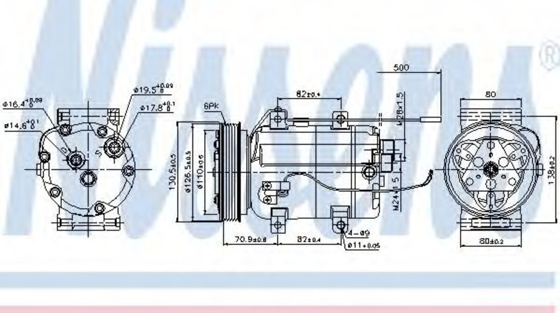 Compresor, climatizare AUDI A6 Avant (4A, C4) (1994 - 1997) NISSENS 89101 piesa NOUA