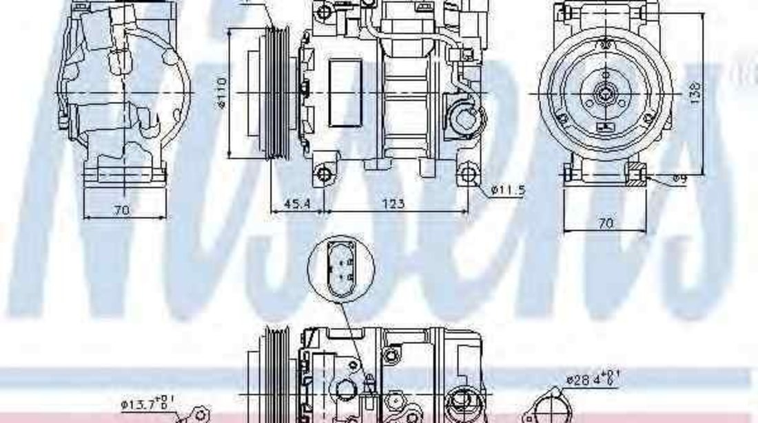 Compresor, climatizare AUDI A6 Avant (4B5, C5) NISSENS 89049