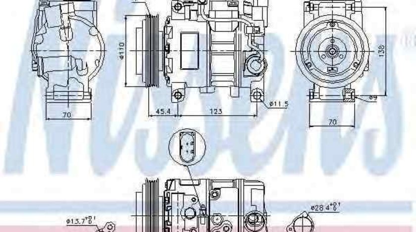 Compresor, climatizare AUDI A6 Avant (4B5, C5) NISSENS 89049