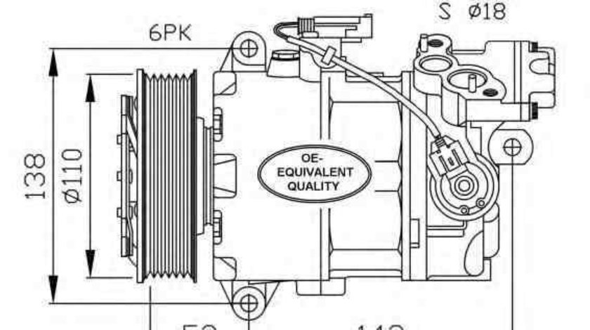 Compresor, climatizare BMW 1 cupe (E82) NRF 32463