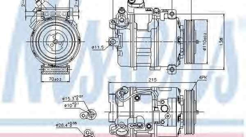 Compresor, climatizare BMW 5 (E60) NISSENS 89417