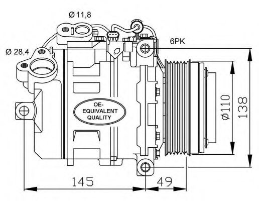 Compresor, climatizare BMW Seria 1 Cupe (E82) (2007 - 2013) NRF 32533 piesa NOUA