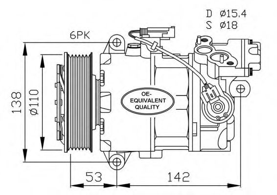 Compresor, climatizare BMW Seria 1 Cupe (E82) (2007 - 2013) NRF 32463 piesa NOUA