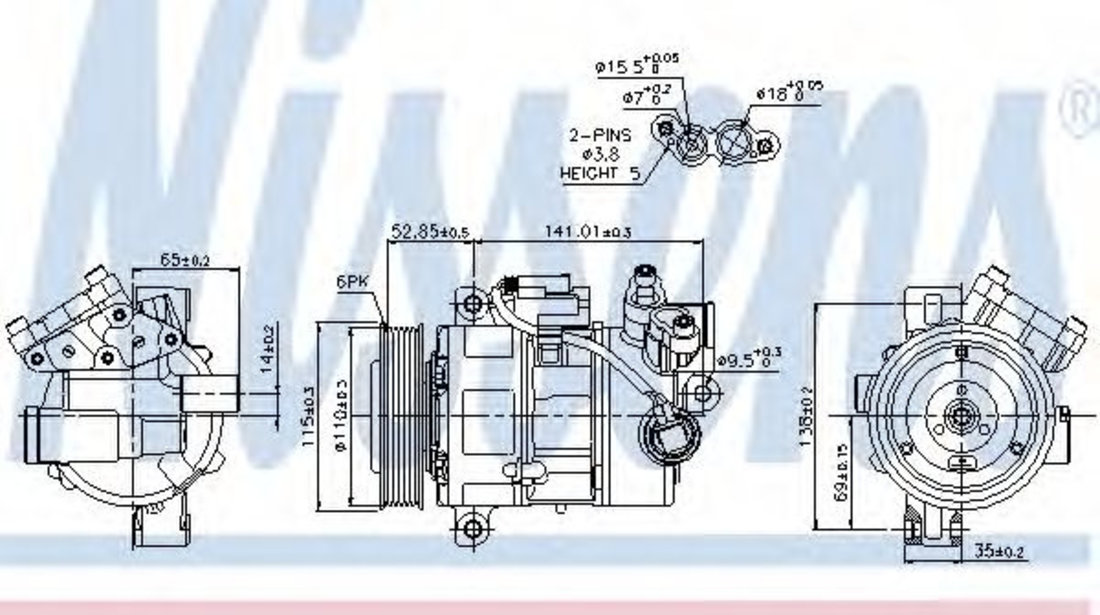 Compresor, climatizare BMW Seria 1 Cupe (E82) (2007 - 2013) NISSENS 89086 piesa NOUA