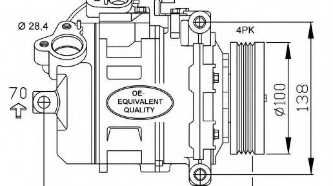 Compresor, climatizare BMW Seria 5 (E60) (2003 - 2010) NRF 32433 piesa NOUA