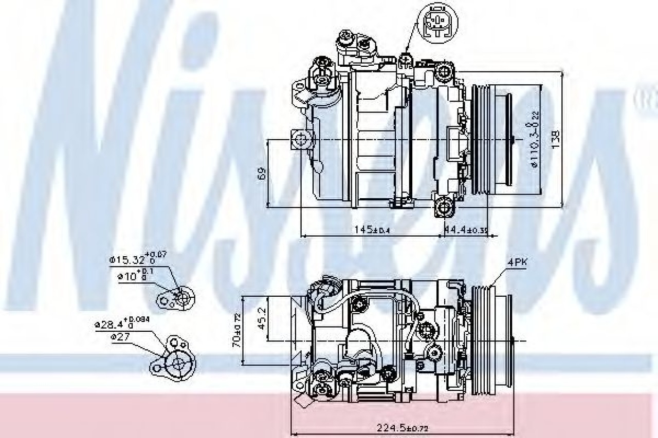 Compresor, climatizare BMW Seria 6 (E63) (2004 - 2010) NISSENS 89199 piesa NOUA