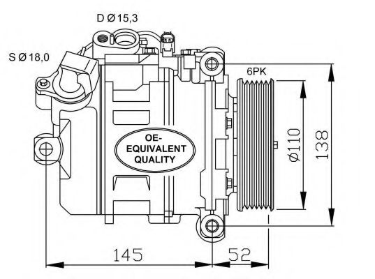 Compresor, climatizare BMW Seria 6 (E63) (2004 - 2010) NRF 32435 piesa NOUA