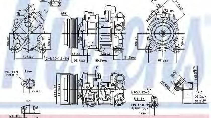 Compresor, climatizare BMW Seria 6 Gran Cupe (F06) (2011 - 2016) NISSENS 890218 piesa NOUA