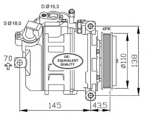 Compresor, climatizare BMW Seria 7 (E65, E66, E67) (2001 - 2009) NRF 32520 piesa NOUA