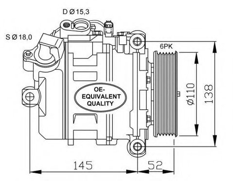 Compresor, climatizare BMW Seria 7 (E65, E66, E67) (2001 - 2009) NRF 32435 piesa NOUA