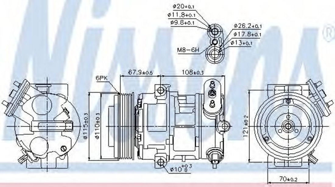 Compresor, climatizare CHEVROLET AVEO Hatchback (T300) (2011 - 2016) NISSENS 89126 piesa NOUA