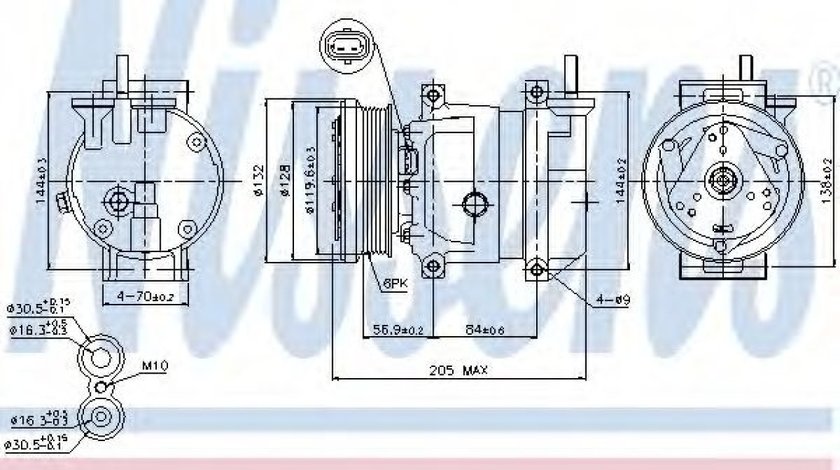 Compresor, climatizare CHEVROLET KALOS (2005 - 2016) NISSENS 89221 piesa NOUA