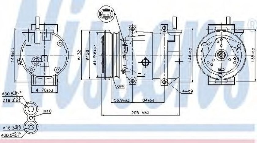 Compresor, climatizare CHEVROLET KALOS Limuzina (2005 - 2016) NISSENS 89221 piesa NOUA