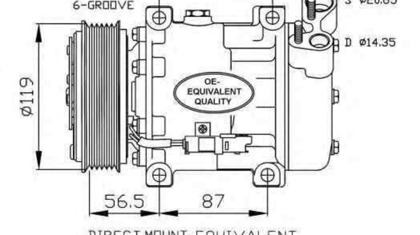 Compresor, climatizare CITROËN C8 (EA_, EB_) NRF 32270