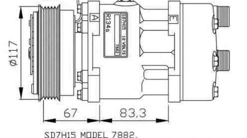 Compresor, climatizare CITROËN JUMPER bus (244, Z_) NRF 32779G