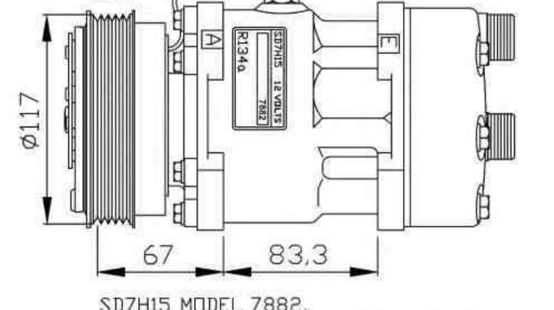 Compresor, climatizare CITROËN JUMPER platou / sasiu (244) NRF 32779G