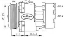 Compresor, climatizare CITROEN C5 I (DC) (2001 - 2...