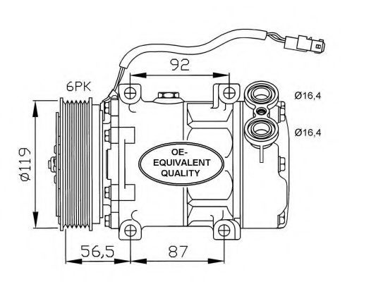 Compresor, climatizare CITROEN C5 I (DC) (2001 - 2004) NRF 32278 piesa NOUA
