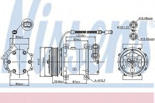Compresor, climatizare CITROEN XSARA Estate (N2) (1997 - 2010) NISSENS 89339 piesa NOUA