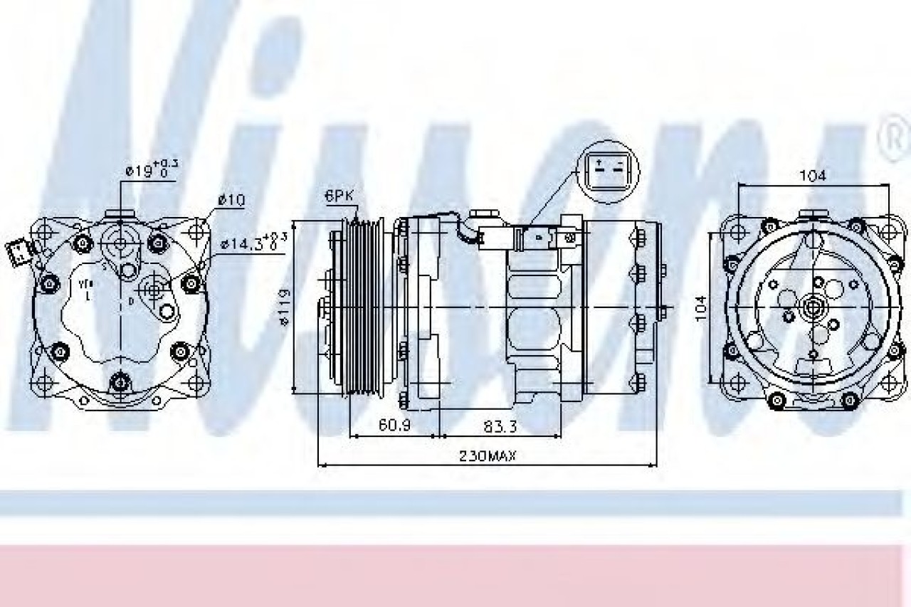 Compresor, climatizare CITROEN XSARA (N1) (1997 - 2005) NISSENS 89032 piesa NOUA