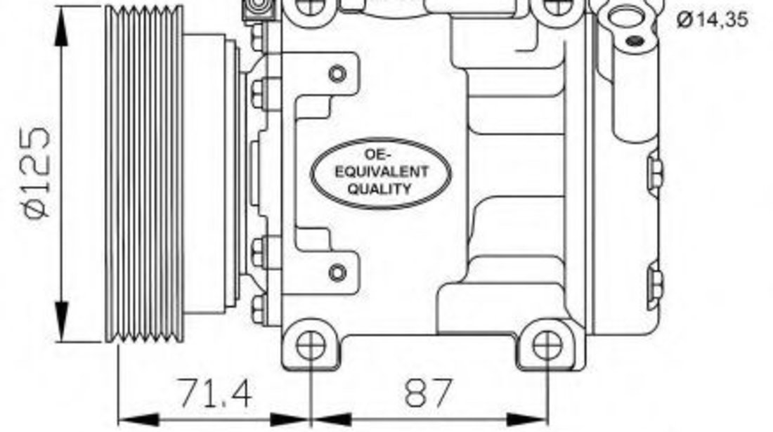 Compresor, climatizare DACIA DUSTER (2010 - 2016) NRF 32742 piesa NOUA