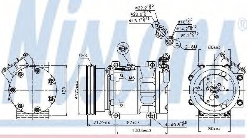 Compresor, climatizare DACIA DUSTER Caroserie (2011 - 2016) NISSENS 89148 piesa NOUA