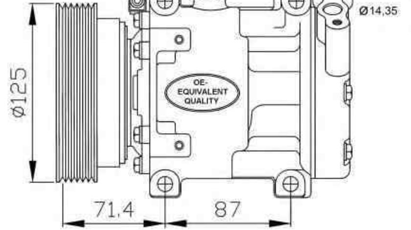 Compresor, climatizare DACIA LOGAN EXPRESS (FS_) NRF 32742