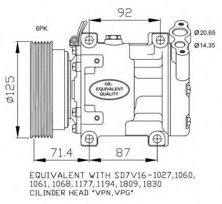 Compresor, climatizare DACIA LOGAN (LS) (2004 - 2016) NRF 32742 piesa NOUA