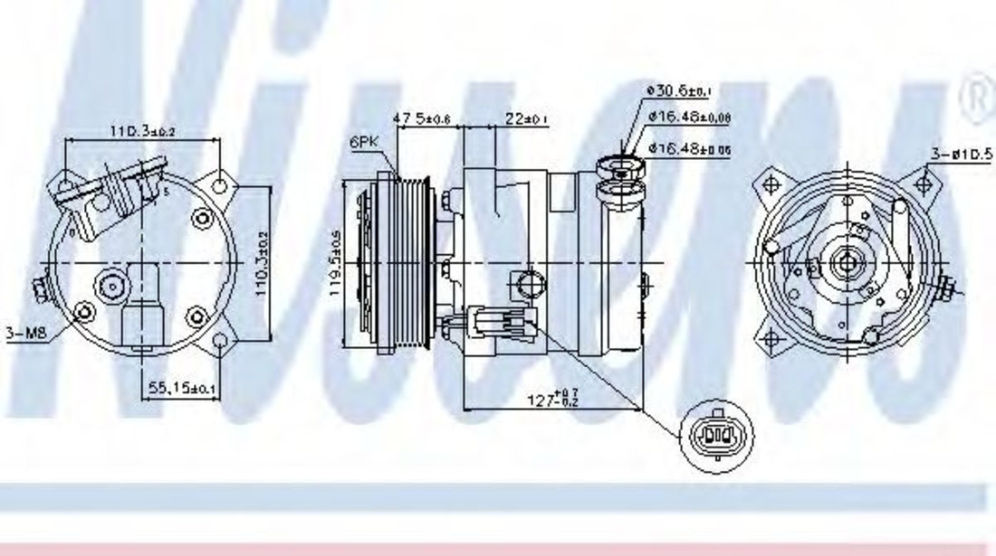 Compresor, climatizare DAEWOO LEGANZA (KLAV) (1997 - 2004) NISSENS 89257 piesa NOUA
