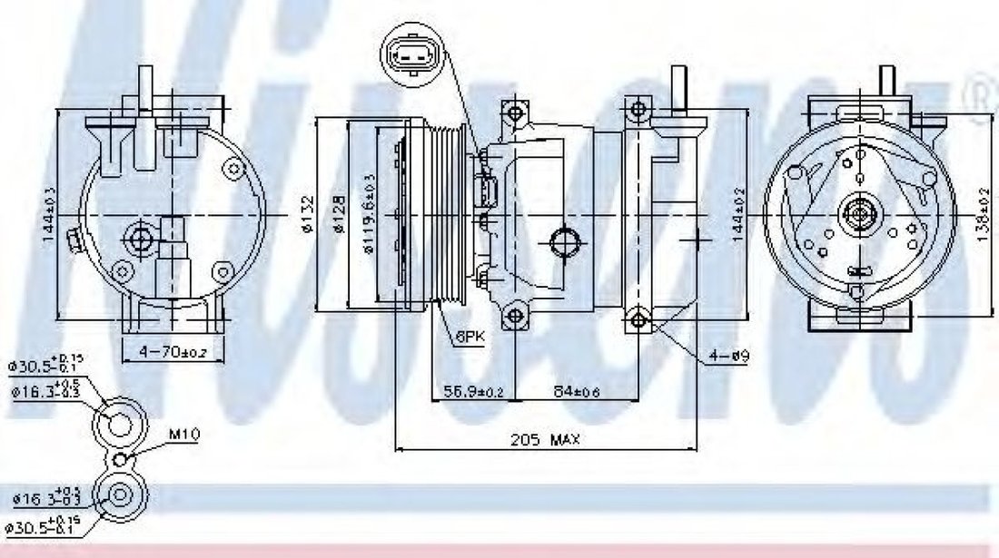 Compresor, climatizare DAEWOO LEGANZA (KLAV) (1997 - 2004) NISSENS 89221 piesa NOUA