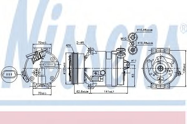 Compresor, climatizare FIAT BRAVA (182) (1995 - 2003) NISSENS 89258 piesa NOUA
