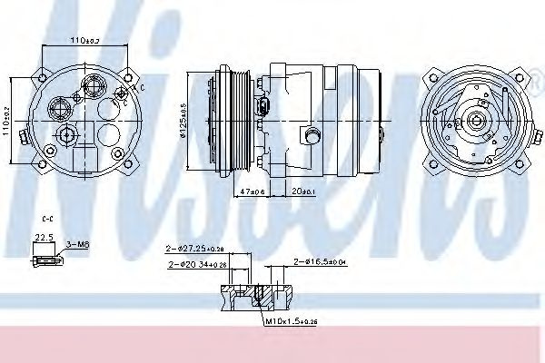 Compresor, climatizare FIAT BRAVO I (182) (1995 - 2001) NISSENS 89259 piesa NOUA