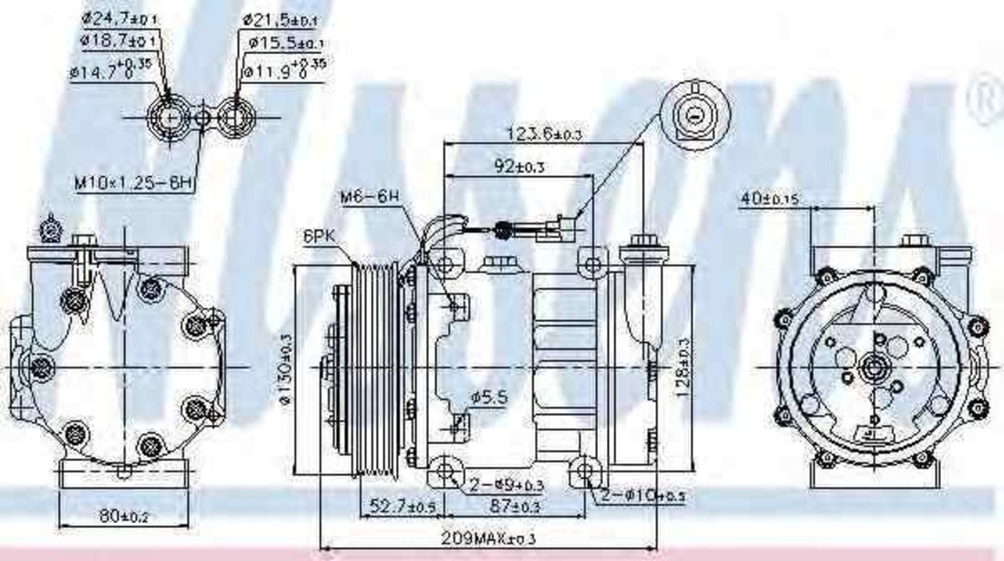 Compresor, climatizare FIAT BRAVO I (182) NISSENS 89120