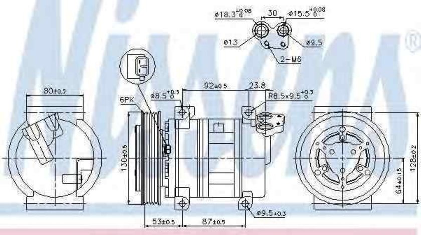 Compresor, climatizare FIAT BRAVO II (198) NISSENS 89330