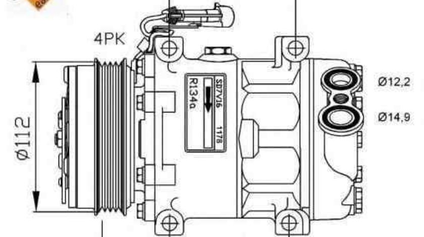 Compresor, climatizare FIAT DUCATO platou / sasiu (250) NRF 32701G