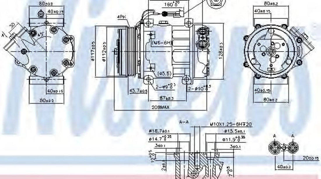 Compresor, climatizare FIAT DUCATO platou / sasiu (244) (2002 - 2016) NISSENS 89347 piesa NOUA