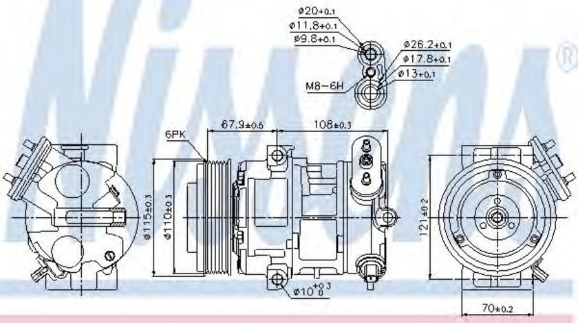 Compresor, climatizare FIAT GRANDE PUNTO (199) (2005 - 2016) NISSENS 89126 piesa NOUA