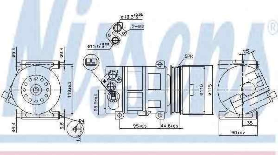 Compresor, climatizare FIAT PUNTO / GRANDE PUNTO (199) NISSENS 89202