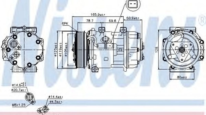 Compresor, climatizare FIAT SCUDO caroserie (220L) (1996 - 2006) NISSENS 89136 piesa NOUA
