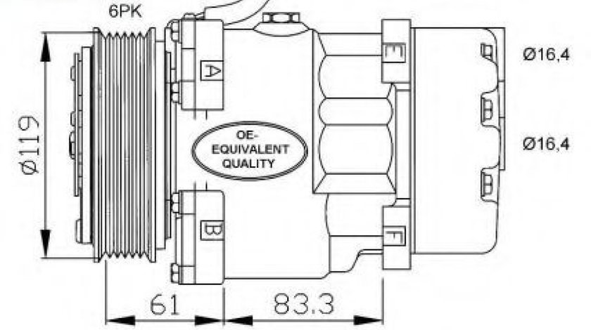 Compresor, climatizare FIAT SCUDO combinato (220P) (1996 - 2006) NRF 32040 piesa NOUA