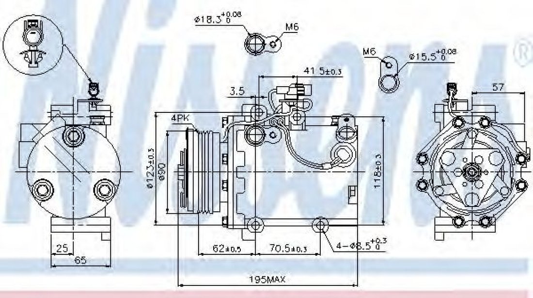 Compresor, climatizare FIAT SEDICI (FY) (2006 - 2016) NISSENS 89349 piesa NOUA