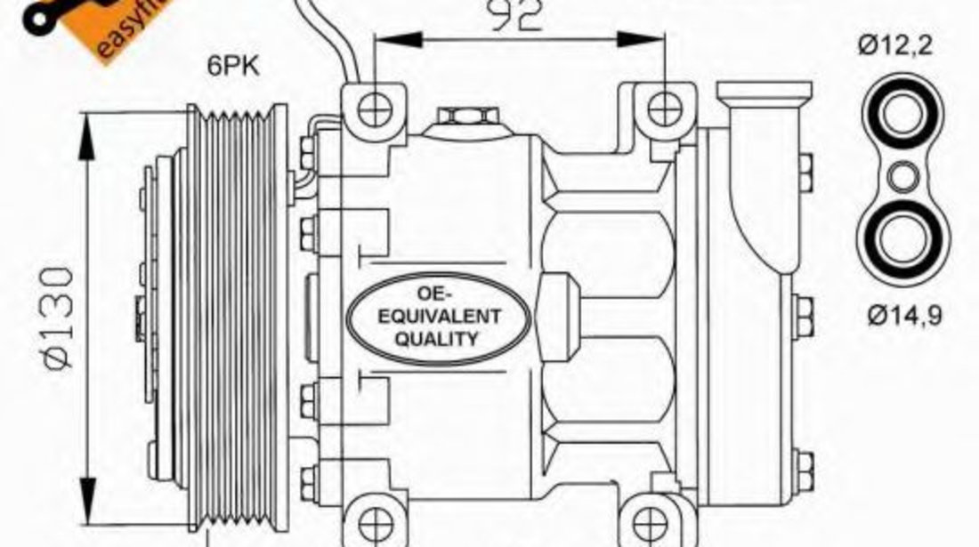 Compresor, climatizare FIAT STILO Multi Wagon (192) (2003 - 2008) NRF 32113 piesa NOUA