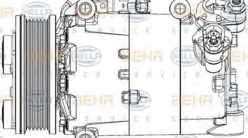 Compresor, climatizare FORD AUSTRALIA MONDEO hatchback (MA, MB, MC) HELLA 8FK 351 334-431