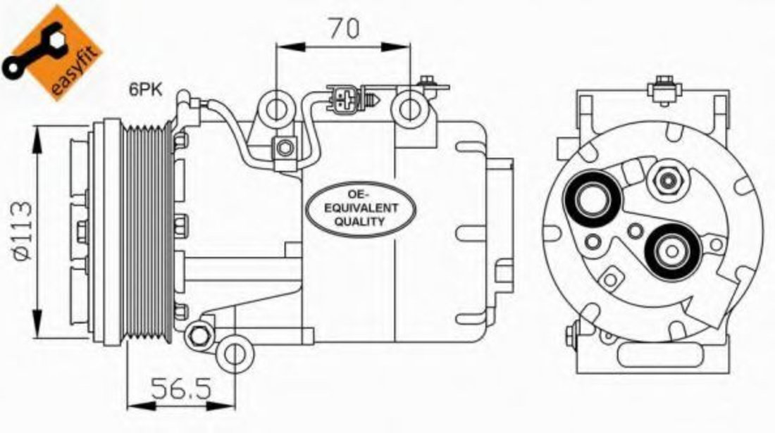 Compresor, climatizare FORD C-MAX (DM2) (2007 - 2016) NRF 32722 piesa NOUA