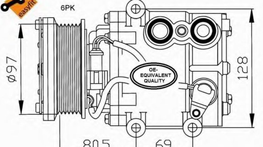 Compresor, climatizare FORD FIESTA IV (JA, JB) (1995 - 2002) NRF 32401 piesa NOUA